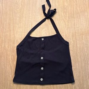 Black Halter Top